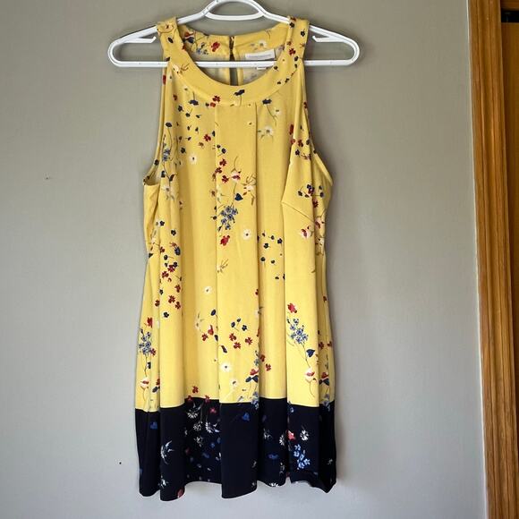 Charter Club Yellow / Navy Blue Floral Halter Tank Top Size 1X - Picture 13 of 13